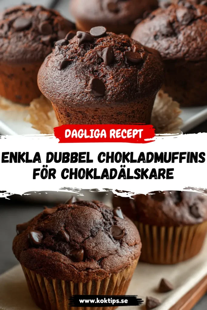 Enkla Dubbel Chokladmuffins för Chokladälskare
