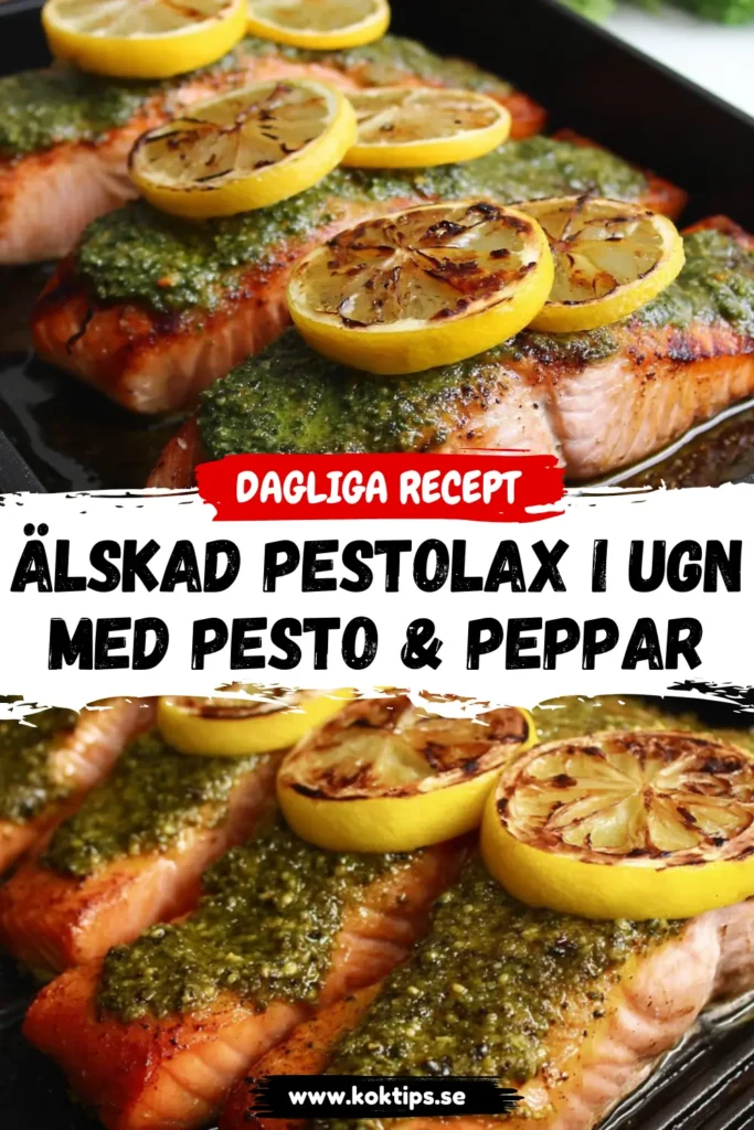 Älskad Pestolax I Ugn med Pesto & Peppar