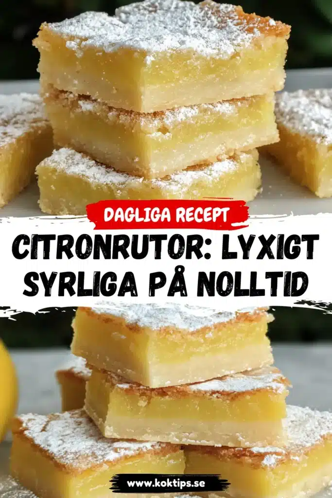 Citronrutor: Lyxigt syrliga på nolltid