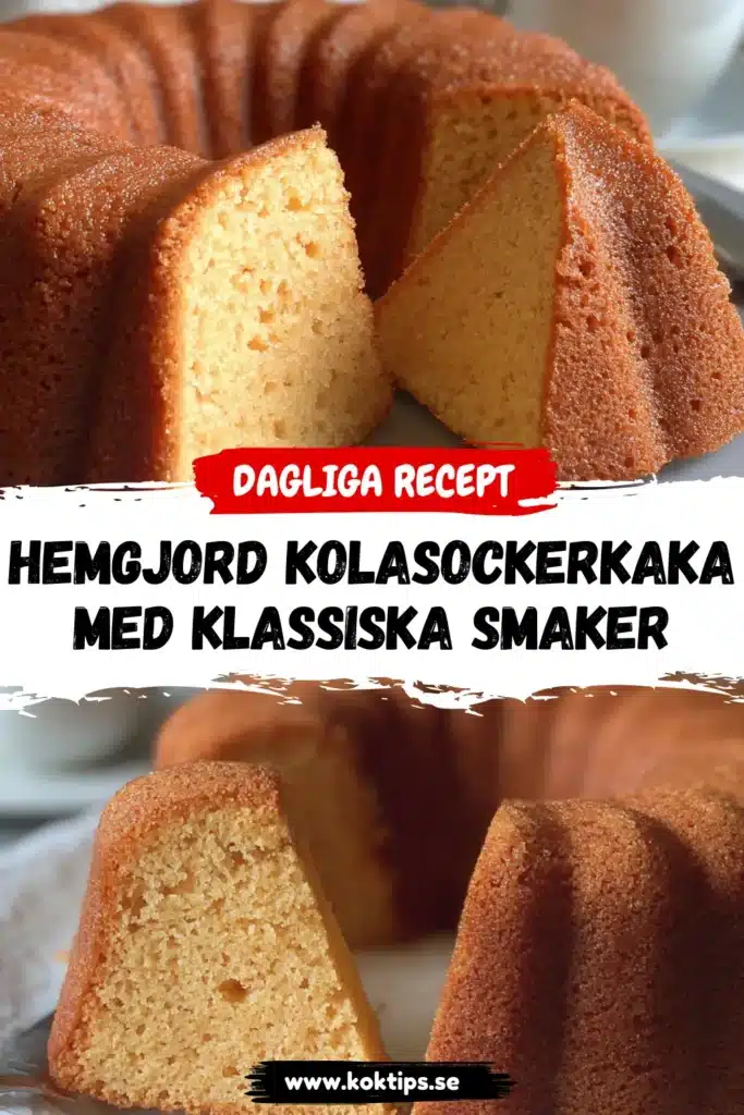 Hemgjord Kolasockerkaka med klassiska smaker