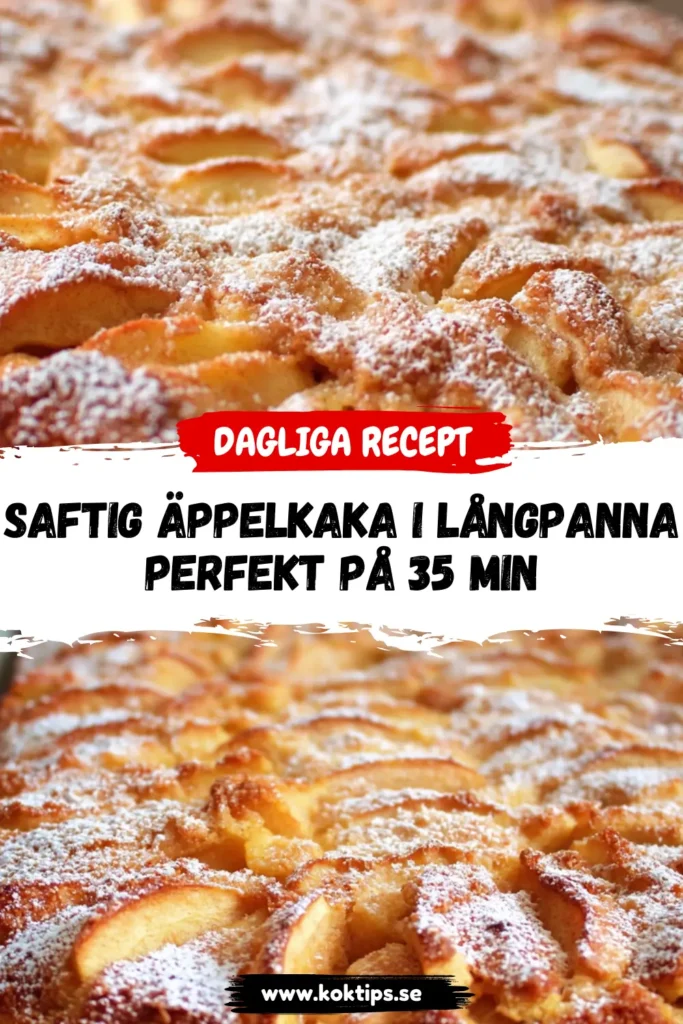 Saftig äppelkaka i långpanna: Perfekt på 35 min