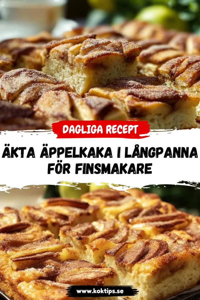 Äkta Äppelkaka i långpanna för finsmakare