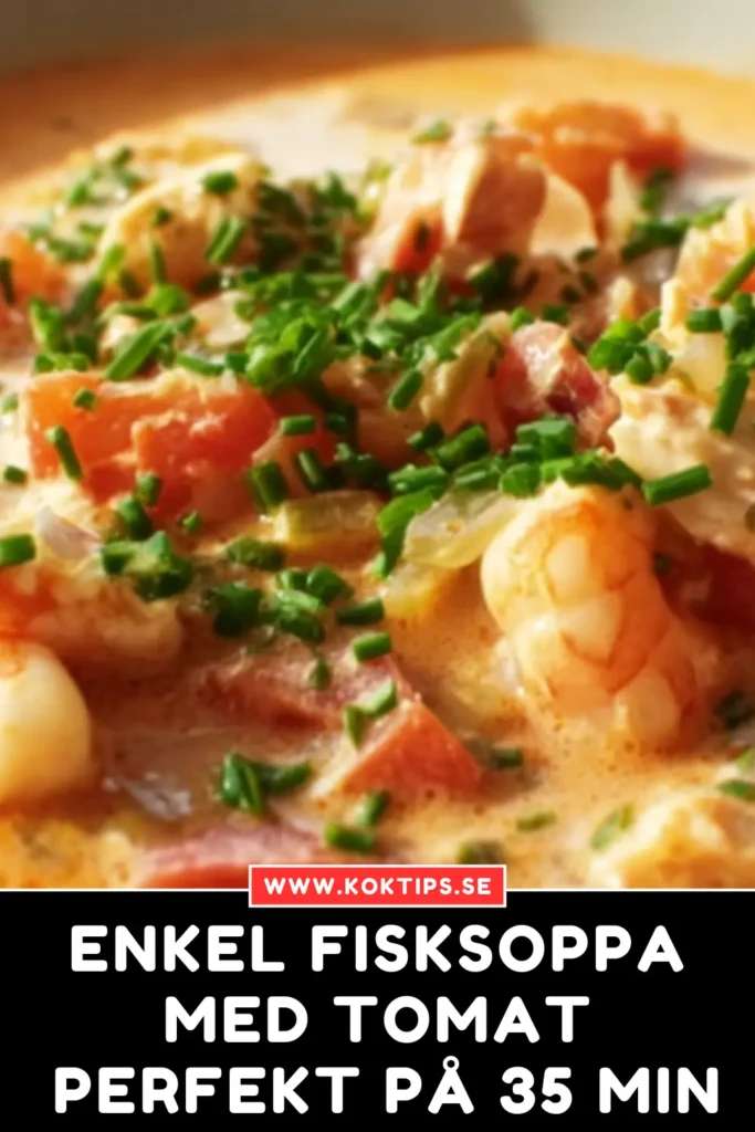 Enkel Fisksoppa med tomat: Perfekt på 35 min