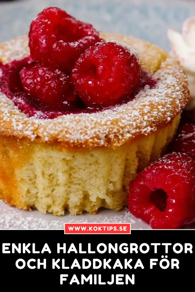 Enkla Hallongrottor och kladdkaka för familjen