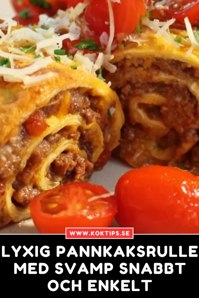 Lyxig Pannkaksrulle med svamp snabbt och enkelt