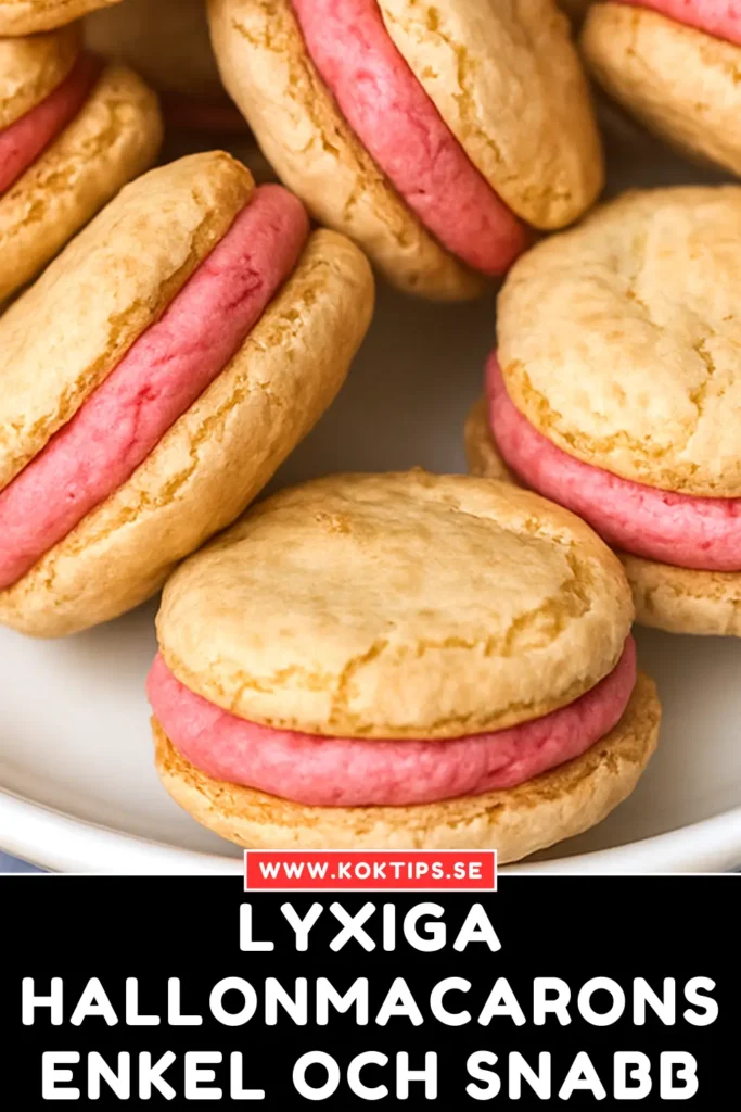 Lyxiga Hallonmacarons: Enkel och Snabb