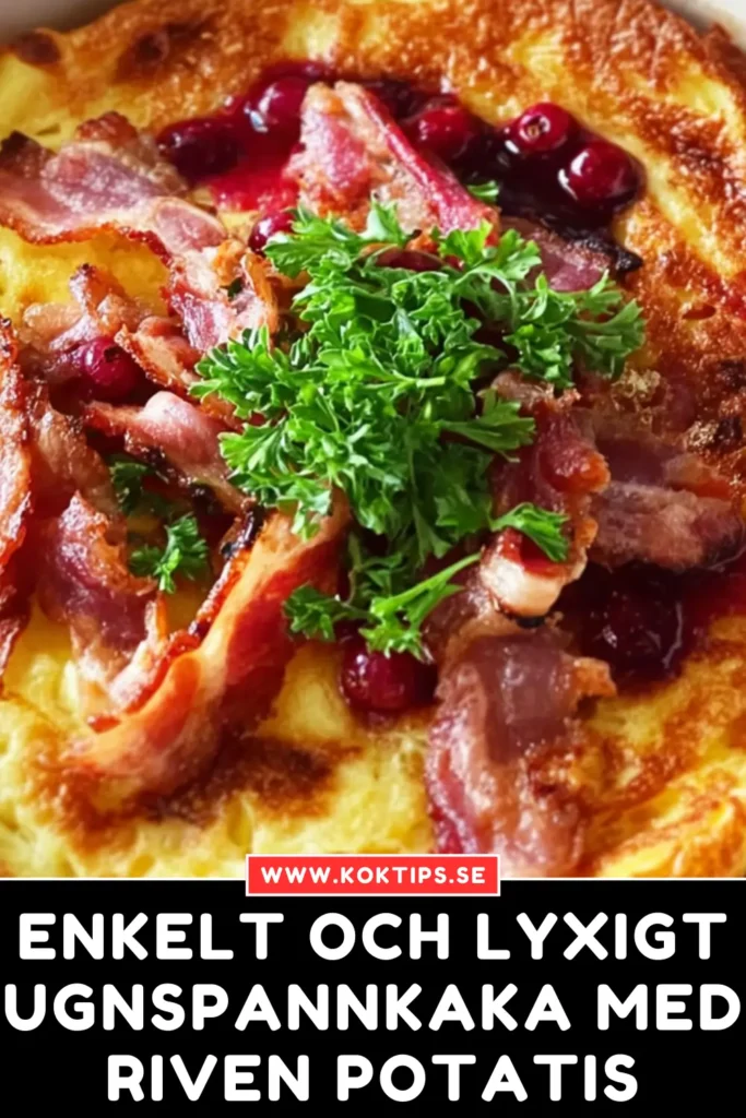 Enkelt och lyxigt: Ugnspannkaka med riven potatis
