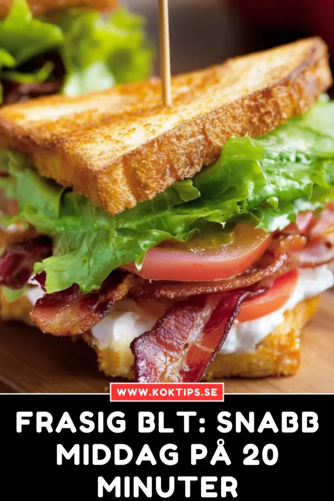Frasig BLT: Snabb middag på 20 minuter