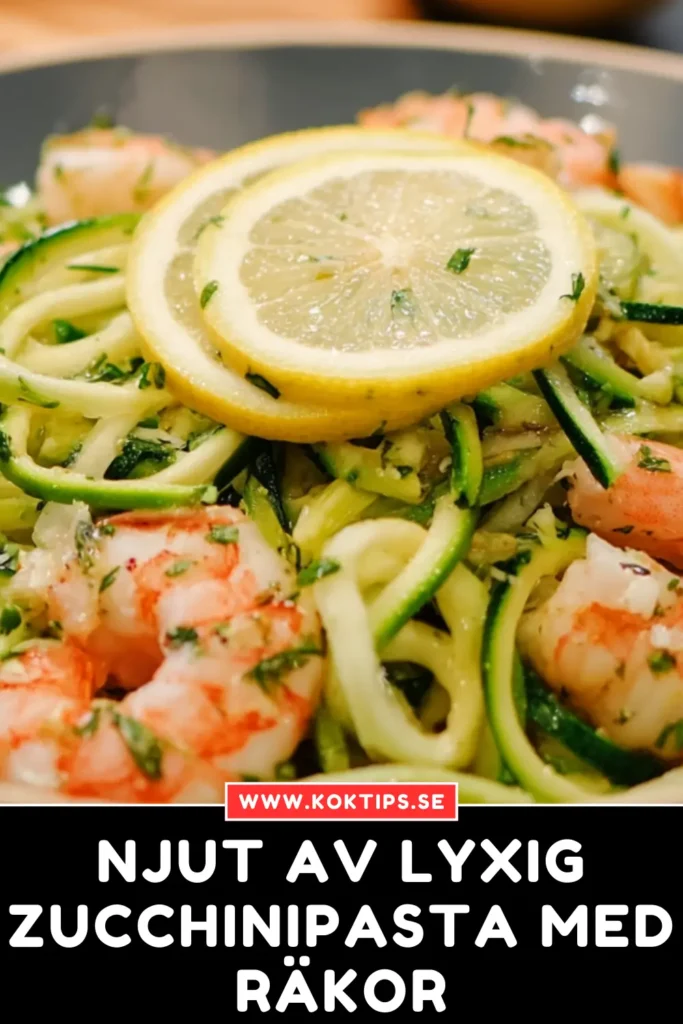 Njut av lyxig Zucchinipasta med räkor