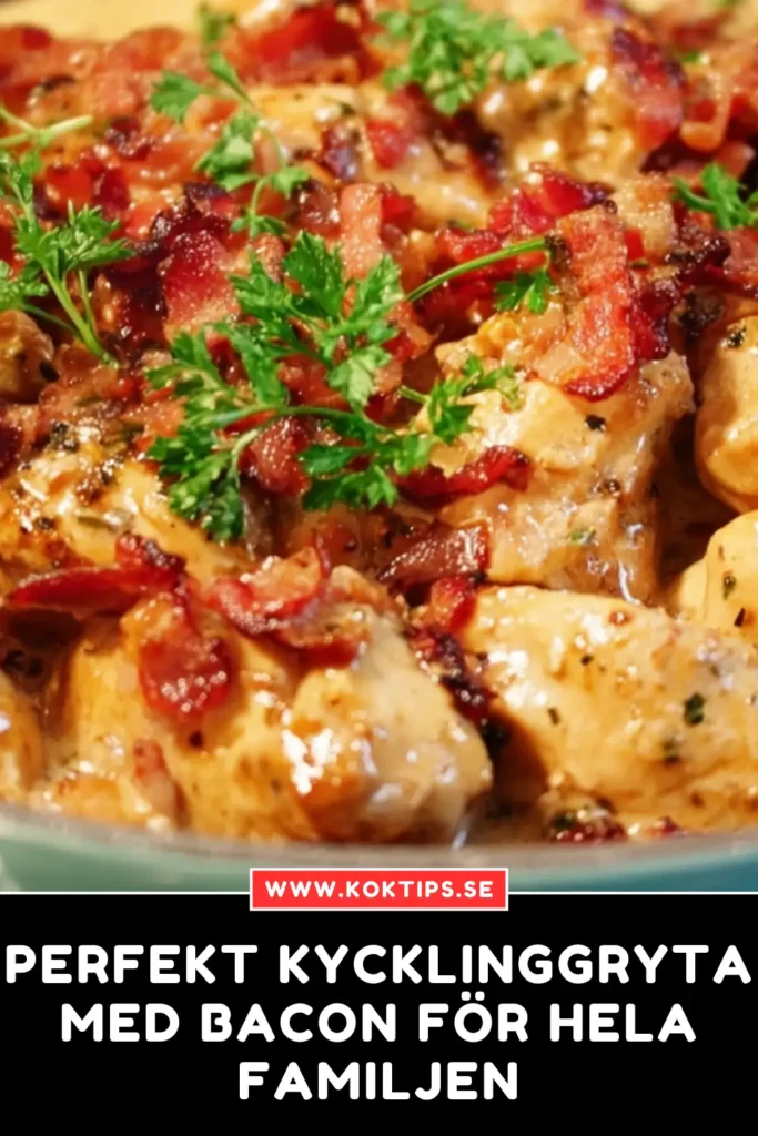 Perfekt Kycklinggryta med bacon för hela familjen