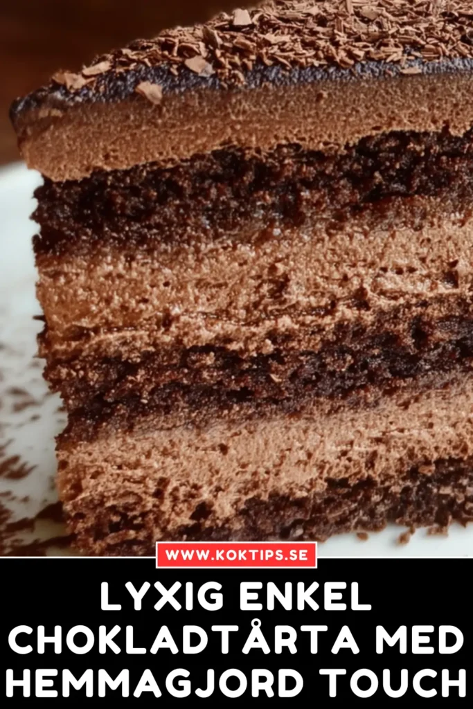 Lyxig Enkel chokladtårta med hemmagjord touch