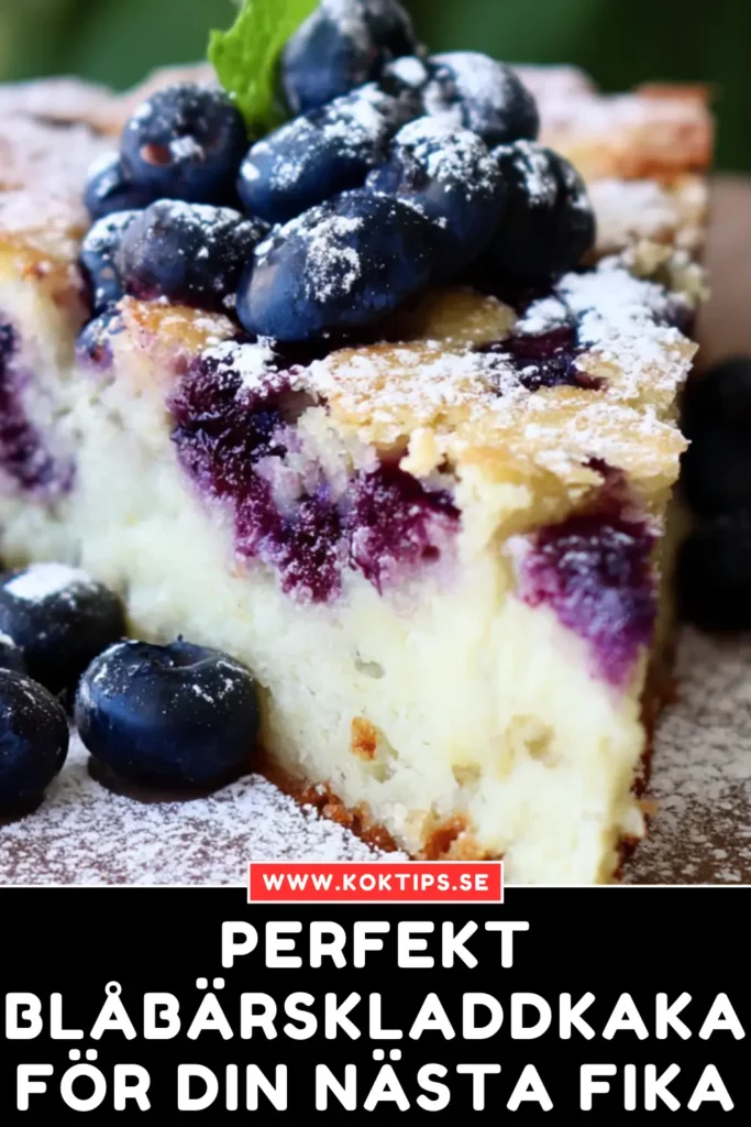 Perfekt Blåbärskladdkaka för din nästa fika