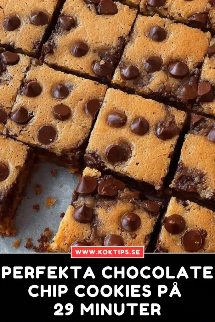 Perfekta Chocolate Chip Cookies på 29 minuter