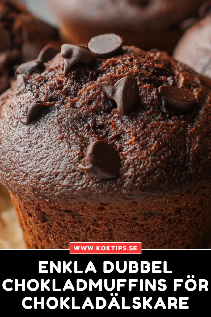 Enkla Dubbel Chokladmuffins för Chokladälskare