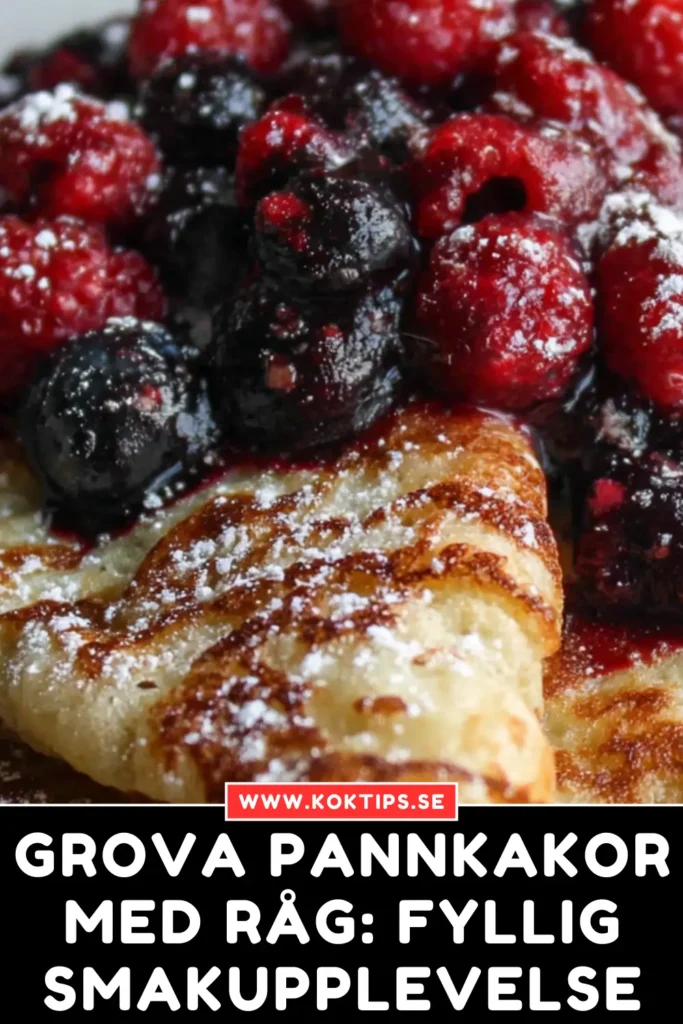 Grova pannkakor med råg: Fyllig smakupplevelse