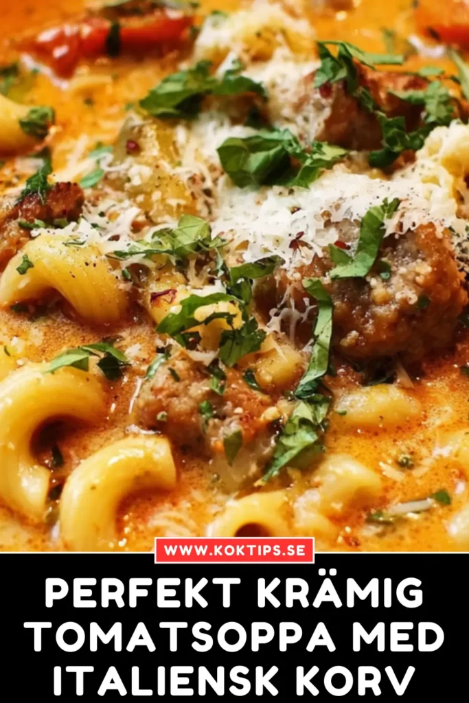 Perfekt Krämig tomatsoppa med italiensk korv