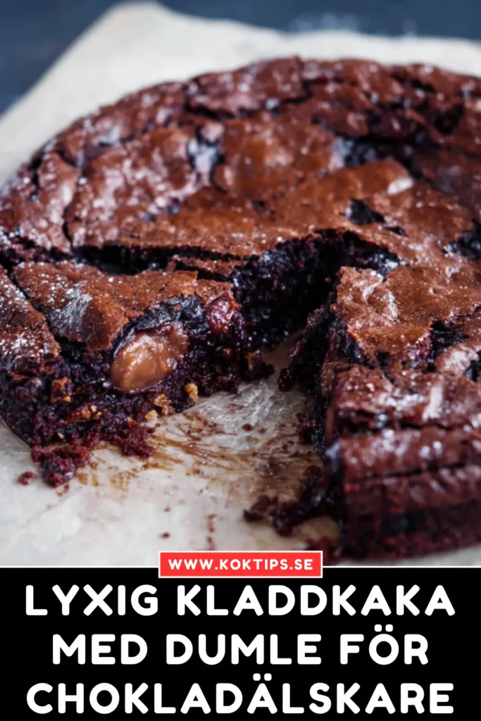 Lyxig Kladdkaka med dumle för chokladälskare