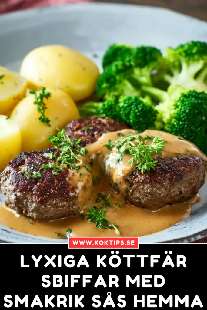 Lyxiga köttfärsbiffar med smakrik sås hemma
