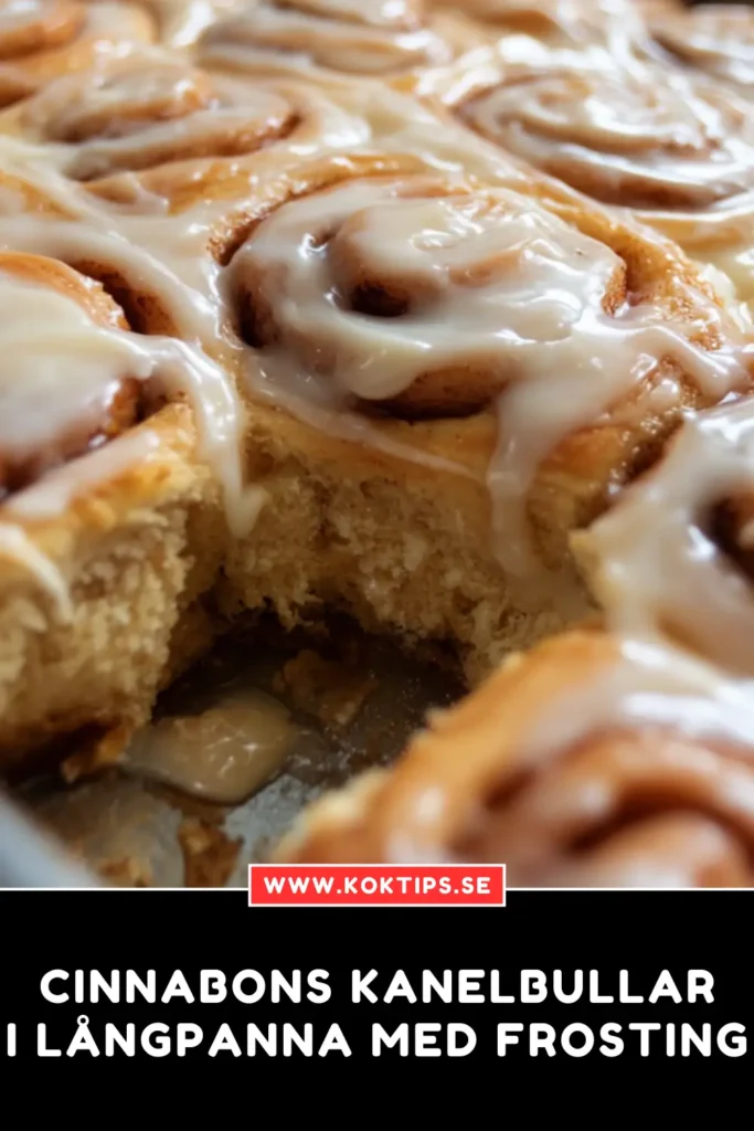 Cinnabons kanelbullar i långpanna med frosting
