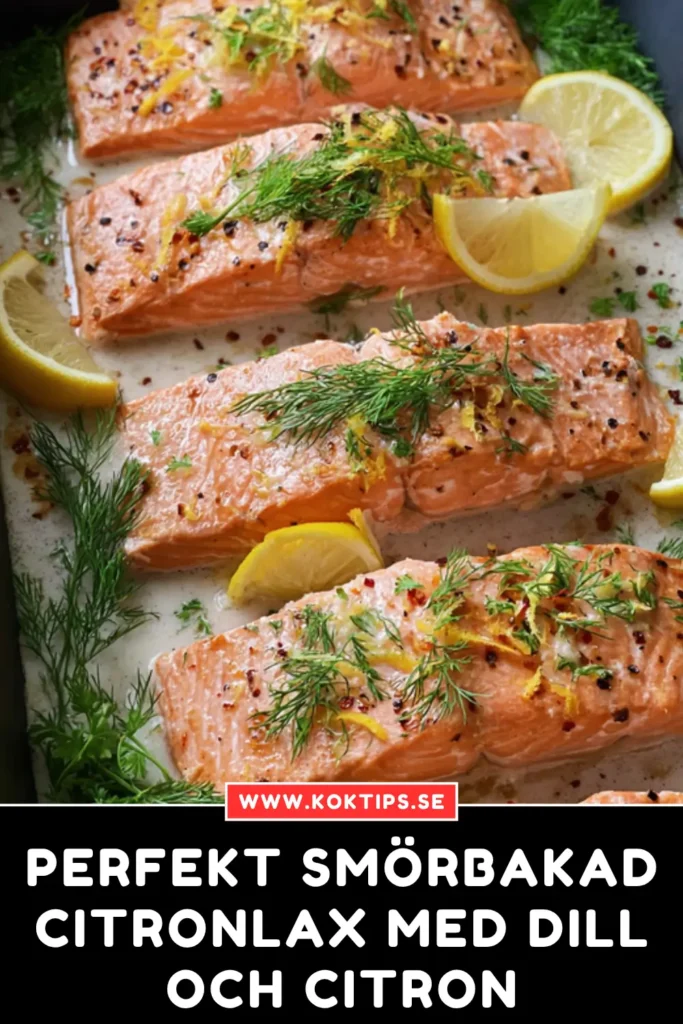 Perfekt Smörbakad citronlax med dill och citron