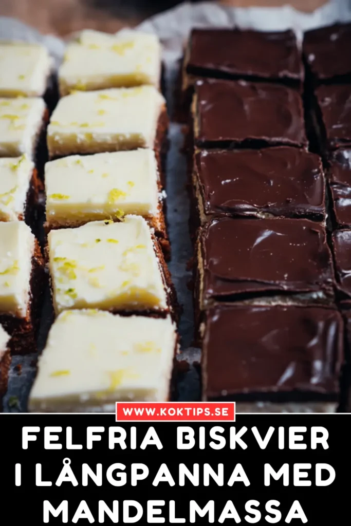 Felfria Biskvier i långpanna med mandelmassa