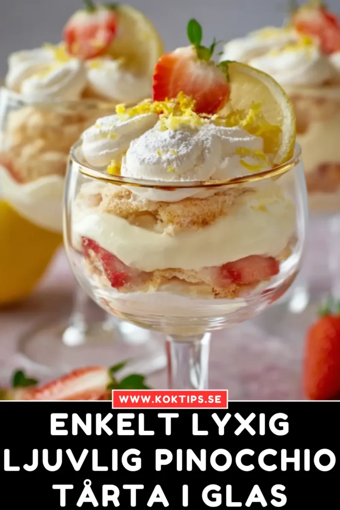 Enkelt lyxig Ljuvlig Pinocchiotårta i glas