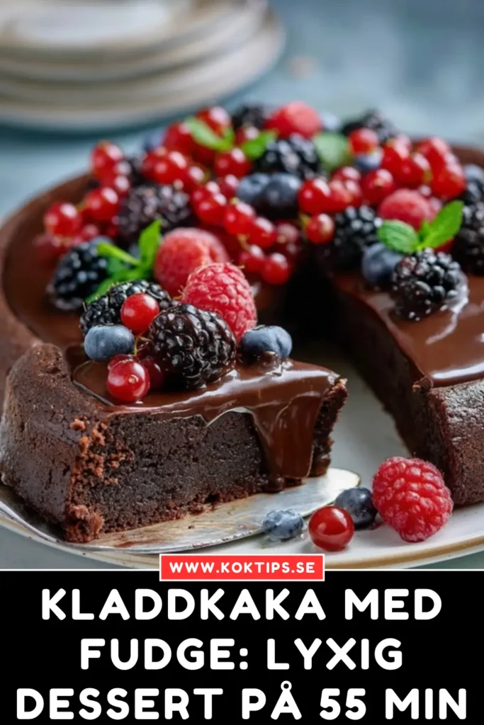 Kladdkaka med fudge: Lyxig dessert på 55 min