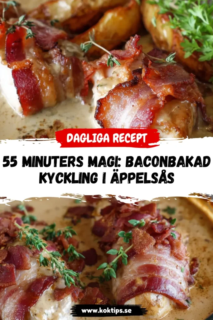 55 minuters magi: Baconbakad kyckling i äppelsås