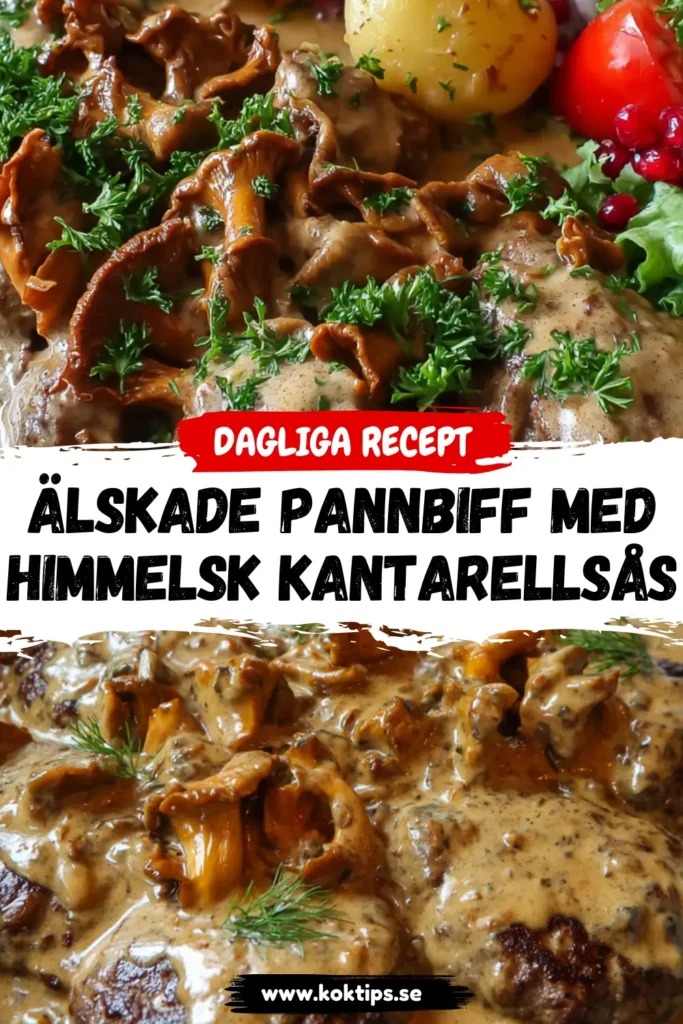 Älskade Pannbiff med himmelsk kantarellsås