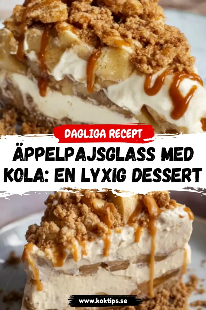 Äppelpajsglass med kola: En lyxig dessert