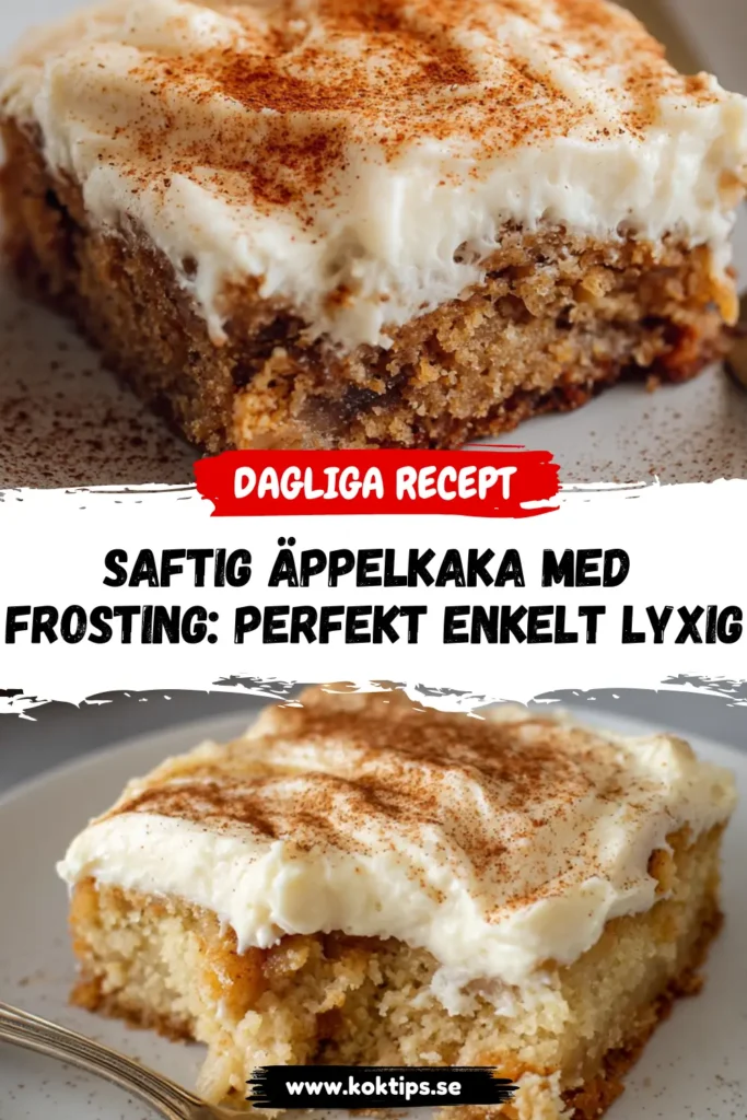 Saftig äppelkaka med frosting: Perfekt enkelt lyxig