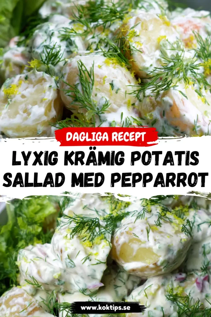 Lyxig krämig potatissallad med pepparrot