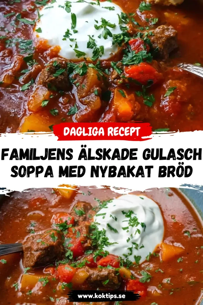 Familjens älskade Gulaschsoppa med nybakat bröd