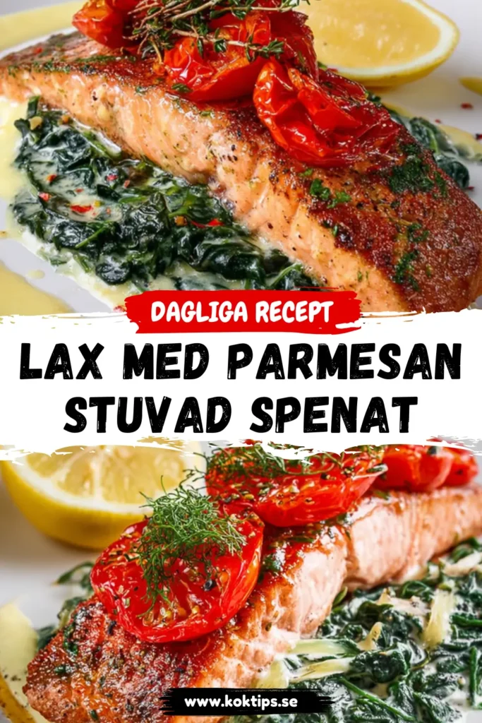 Lax med parmesanstuvad spenat