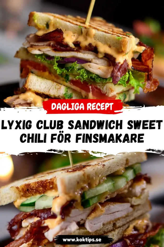 Lyxig Club sandwich sweet chili för finsmakare