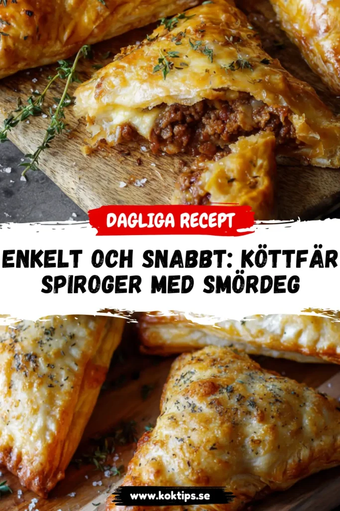 Enkelt och snabbt: Köttfärspiroger med smördeg