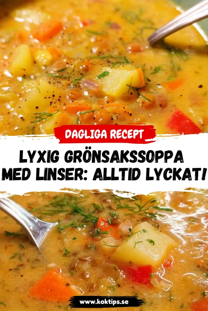 Lyxig Grönsakssoppa med linser: alltid lyckat!