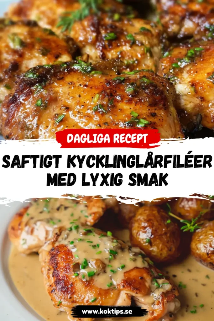 Saftigt kycklinglårfiléer med lyxig smak