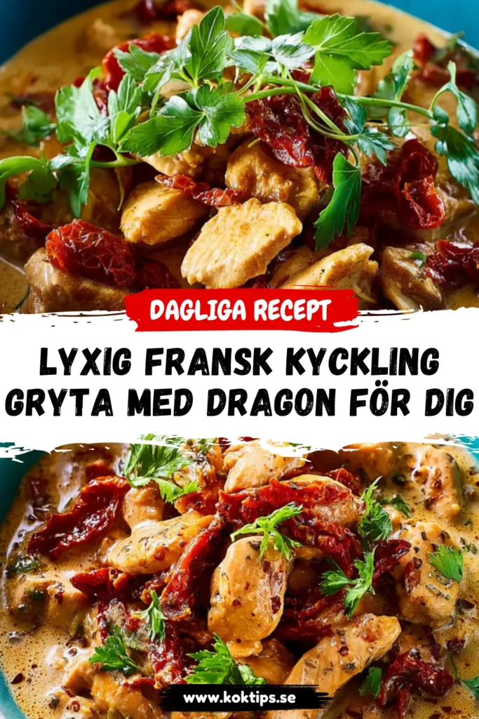 Lyxig Fransk kycklinggryta med dragon för dig