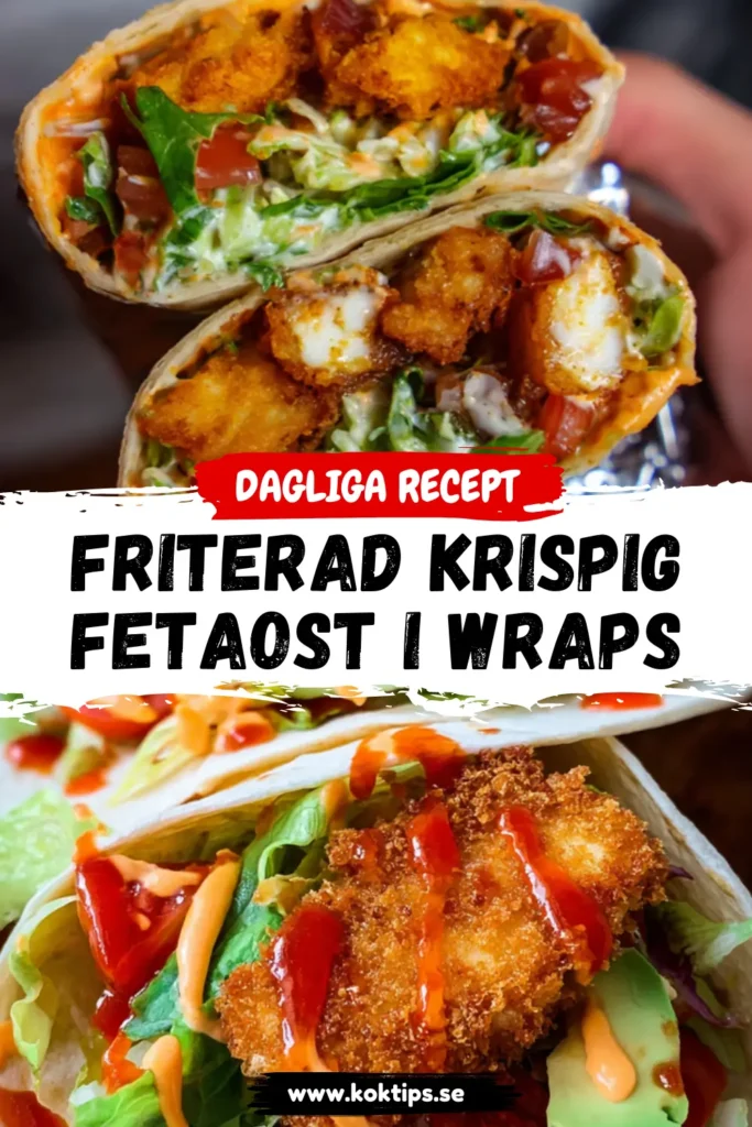 Friterad krispig fetaost i wraps