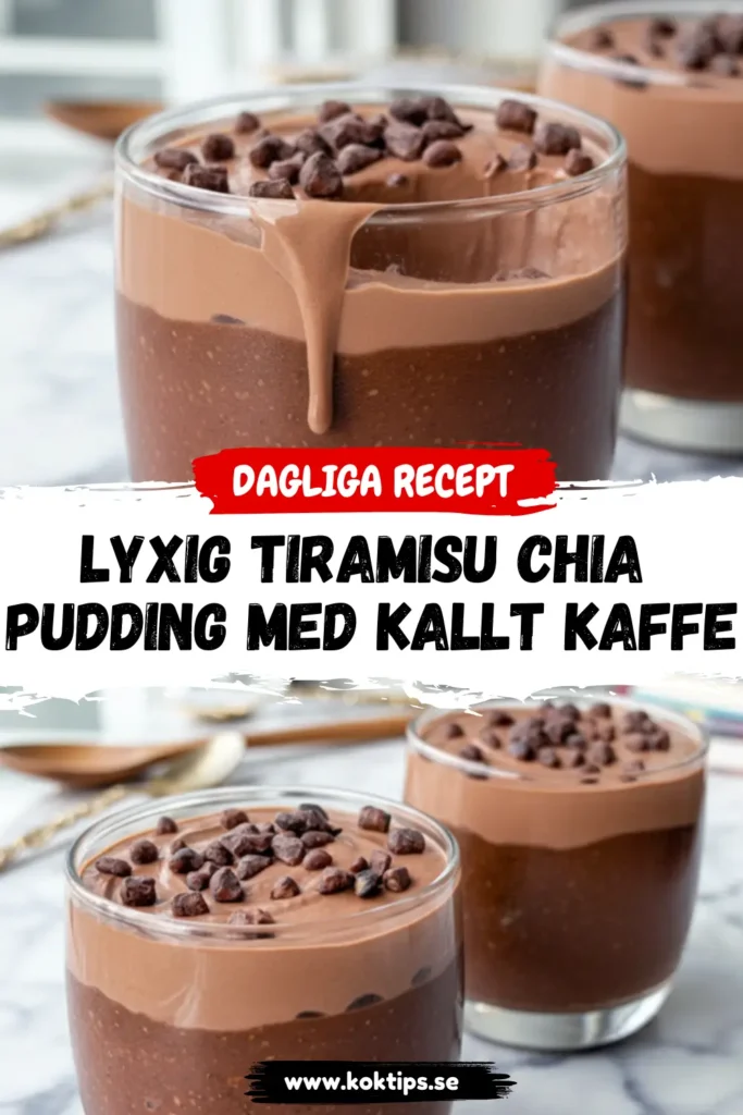 Lyxig Tiramisu Chia Pudding med kallt kaffe