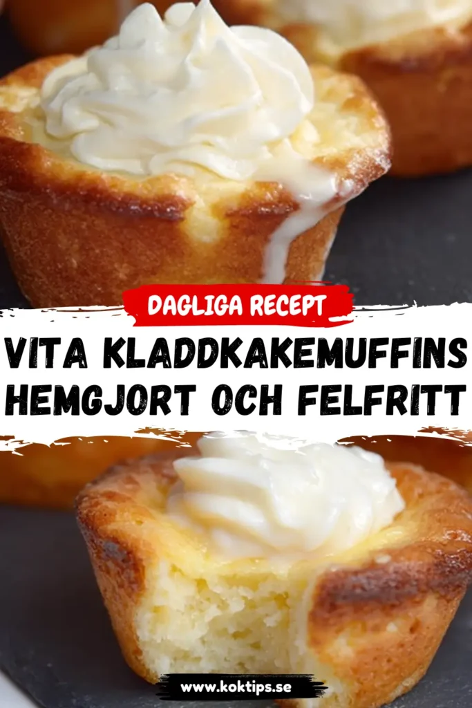 Vita kladdkakemuffins: Hemgjort och felfritt på nolltid