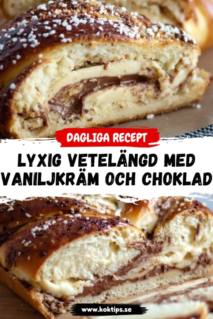 Lyxig Vetelängd med vaniljkräm och choklad
