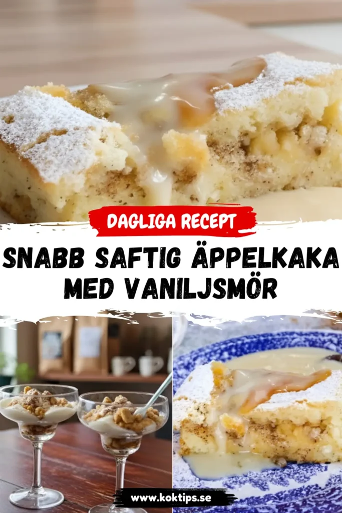 Snabb Saftig äppelkaka med vaniljsmör