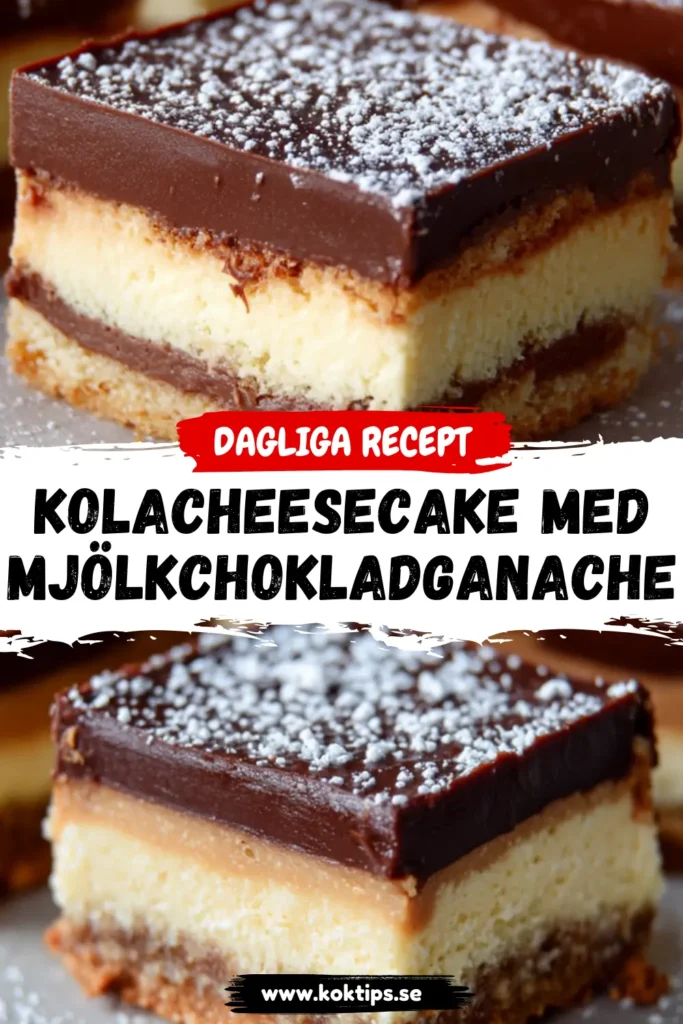 Kolacheesecake med mjölkchokladganache