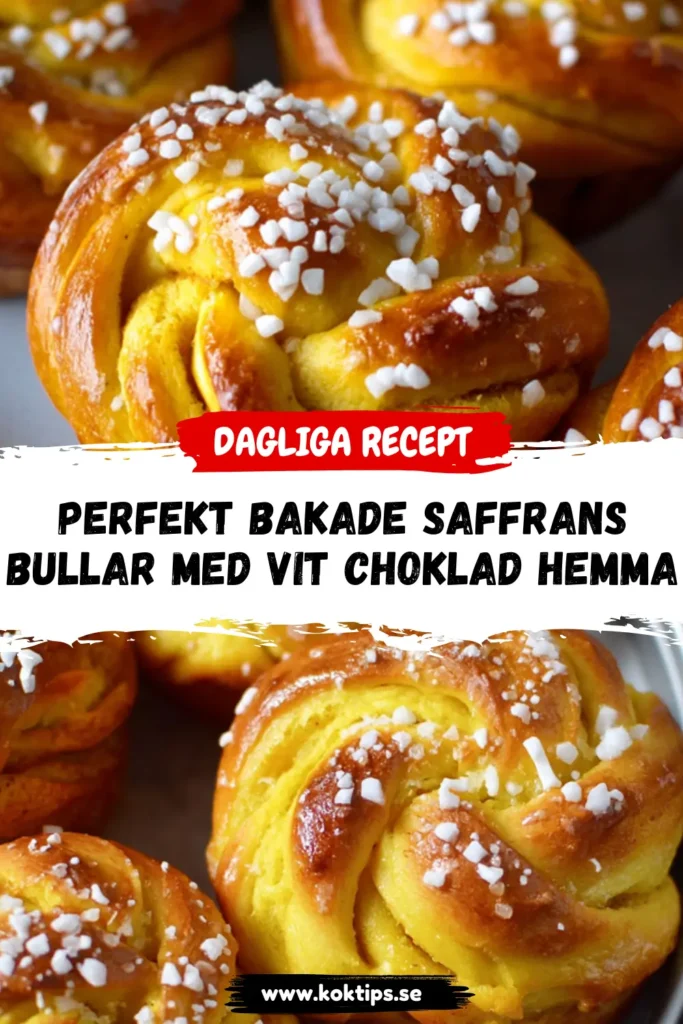 Perfekt bakade Saffransbullar med vit choklad hemma