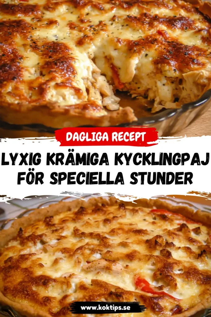 Lyxig krämiga kycklingpaj för speciella stunder