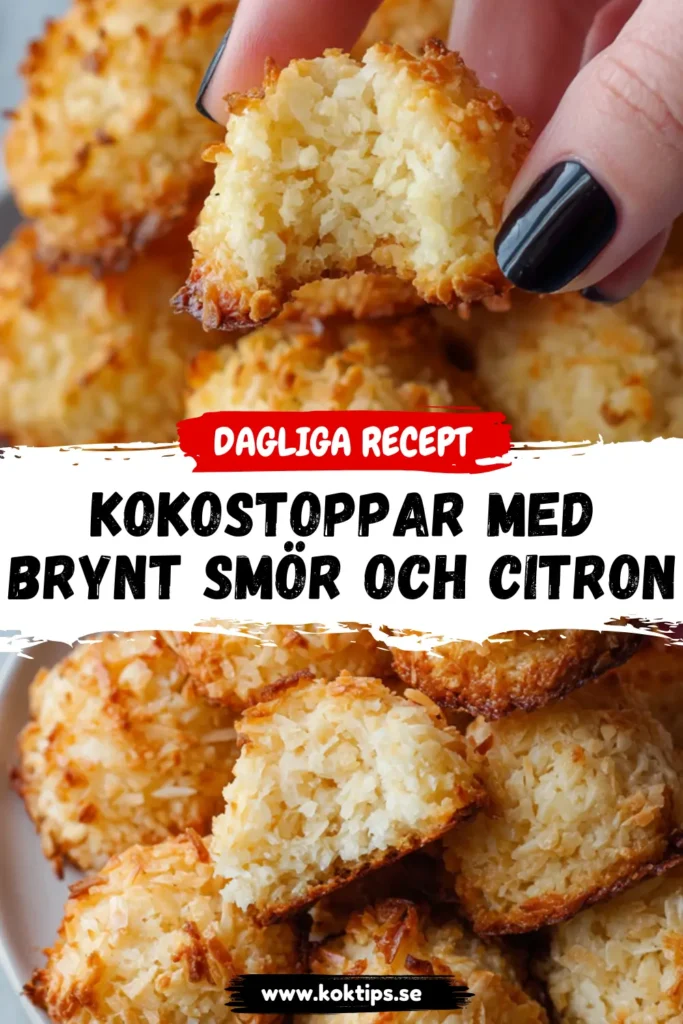 Kokostoppar med brynt smör och citron