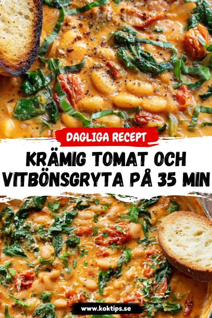 Krämig Tomat och Vitbönsgryta på 35 min
