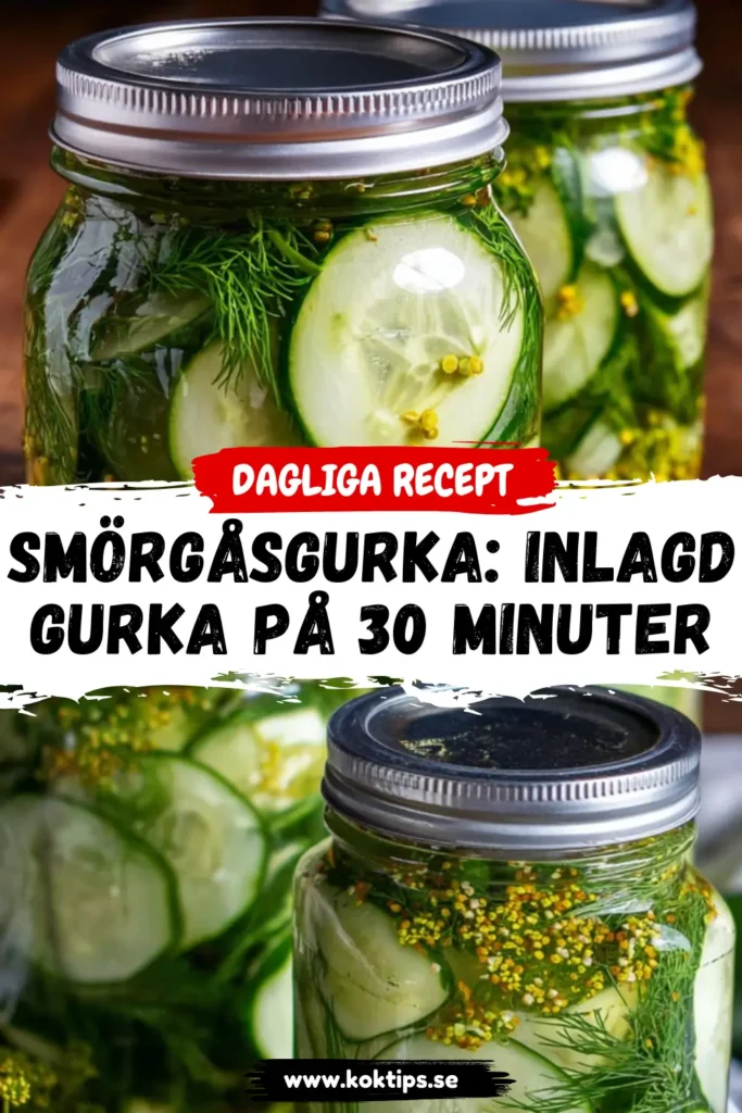Smörgåsgurka: inlagd gurka på 30 minuter